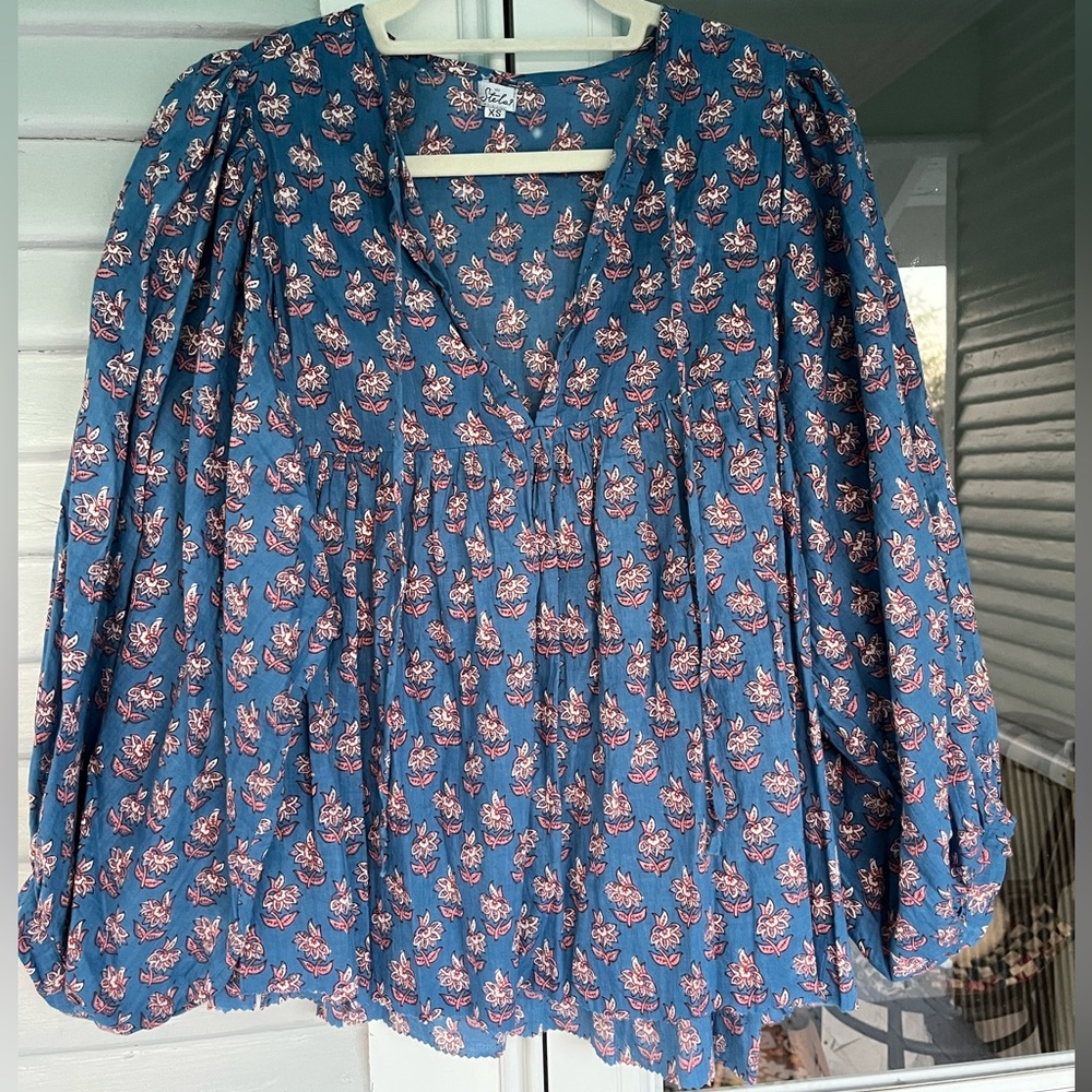 Indian Block blouse by Stella 9 XS
